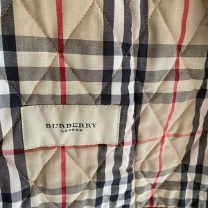 Burberry red quilted jacket